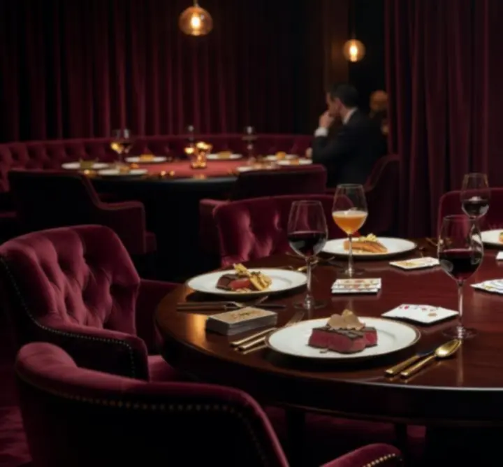Cinematikus esti hangulat fine dining és pókerasztalokkal